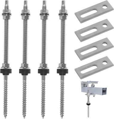 China Roof Mount Stainless Steel Solar Ground Screws L Foot Hanger Bolt Kit for Various Sizes for sale