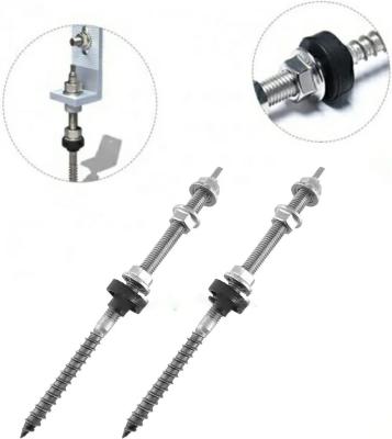 China SUS304 Double End Dowel Screw for Metal Roof M10 Double Thread Tapping Hanger Screw for sale