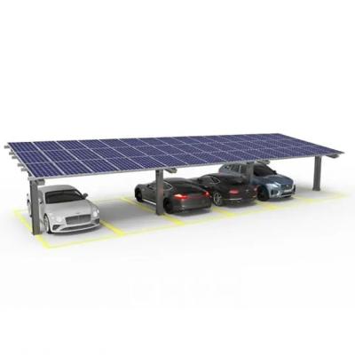 China Waterproof Steel Structure Carport Solar Mounting System for PV Panels and Parking Shed for sale