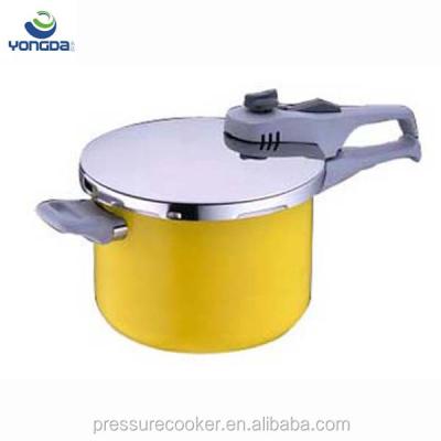 China Sustainable Factory 18/8 Stainless Steel Outside Colored Coating Induction Pressure Cooker for sale