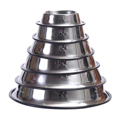 China Sustainable Dog Food Bowl Stainless Steel Dog Food Bowl Custom Dog Feeding Bowl for sale