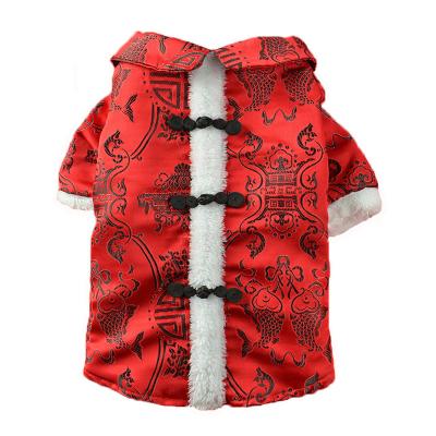 China New Chinese Style Pet Puppy Vest Princess and Prince Equipment Stocked Thick Teddy Tang Suit Wholesale for sale