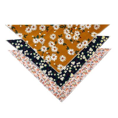 China Pet Supplies Cotton Square Dog Saliva Towel Dog Bandana Pet Triangle Scarf Stocked Dog Scarf for sale