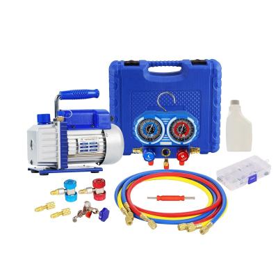 China Automotive Industry P PBAUTOS 3.5CFM Air Condition Repairing Set 3.5CFM Vacuum Pump and Miscellaneous Gauge Vacuum Pump Set for sale