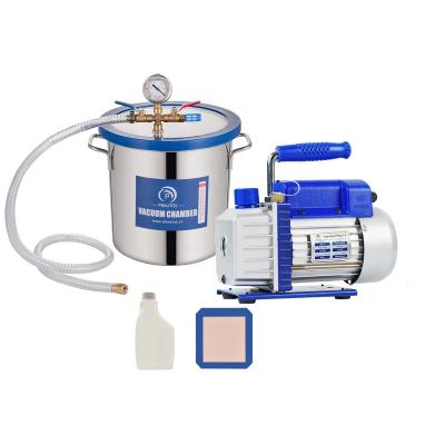 China Medicine Treating P PBAUTOS 3.5CFM & 3Gallon 12L Stainless Steel Vacuum Pump Vacuum Well Vacuum Pump Set for sale