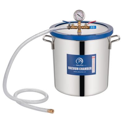 China Medicine Treating P PBAUTOS 5 Gallon 18.9L Wooden Stabilizing Stainless Steel Vacuum Chamber for sale