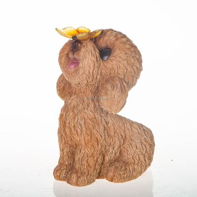 China Solar Welcome Dog Statues, Outdoor Puppy Garden Figurines Europe Garden Decoration for Home Lawn Patio Yard Decoration for sale