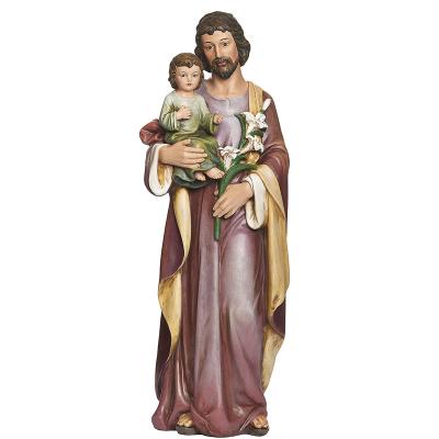 China Europe Joseph and Jesus Figure Renaissance Collection Child Resin Statue Gift Decoration Religious Goods Durable for sale