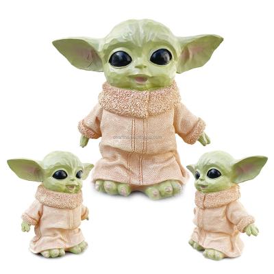 China Yoda Sculpture Toy Great Cosplayset Animation Europe Baby Yoda Action Figure Child Statue Perfect for Kids Adults Teens Family College for sale