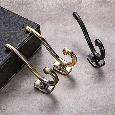 China Hot Selling Stocked Vintage Antique Zinc Alloy Metal Hook Coat Rack Tree Shape Fixed Coat Hook for sale