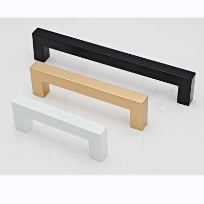 China Modern Stainless Steel Door Handle Kitchen Square T Bar Drawer Pulls Cabinet Handles for sale