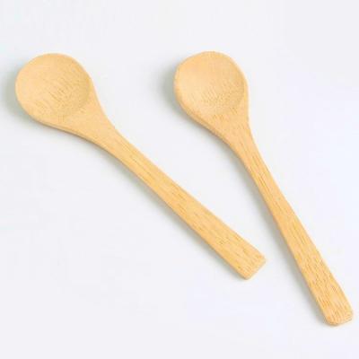 China Viable Creative Amazon Ice Cream Dessert Coffee Cat Bamboo Spoon Mini Cute Spoon With Laser Logo for sale