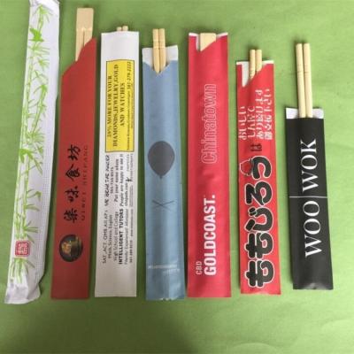 China Good quality disposable wholesale bamboo wood chopsticks with custom for sale