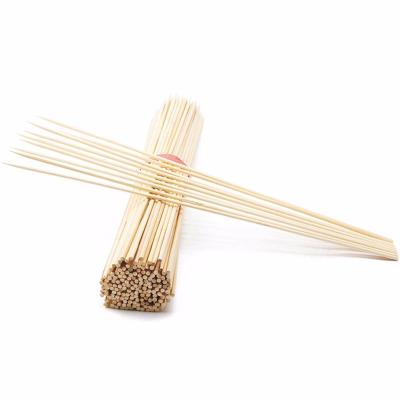 China Non-stick High Quality Natural Sustainable Round Teppo Bamboo BBQ Grill Sticks Food Barbecue Skewer for sale