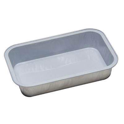 China Airline Food Containers Airline Food Containers Inflight Baking Foil Casserole 159x100x30mm With Lids AL159100-W Ningbo YYSMALLCAP for sale