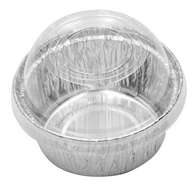 China Baking cake baking 88 diameter x 38mm France 125ml with plastic lid 4oz foil backen disposable foil cup with lids GO87 yysmallcap for sale