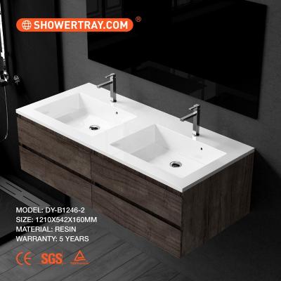 China Double Basin Wash Basin Toilet Sink Design Stone Wash Basin Italian Durable Easy Clean Bathroom Wash Basin for sale