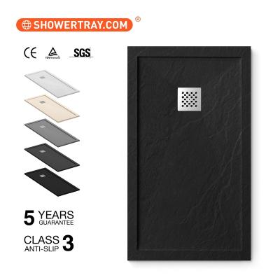 China Best Price Bathroom Shower Tray Modern Matte Artificial Marble Compound Tray Shower Pan for sale