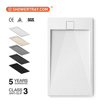 China DAYA Resin New Modern Solid Surface Design Bathroom Resin Shower Tray Deep Base for sale