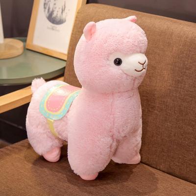 China Cute Plush Family Small Key Chain Toys Decoration Llama Plush Cushion Party Alpaca Pillow With Led Color for sale