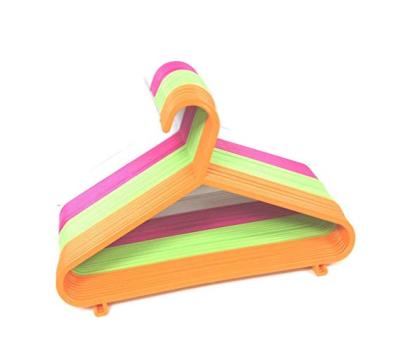 China 2021 Best Selling Bathroom Products in USA Plastic Clothes Kids Hangers Assorted Colors for sale