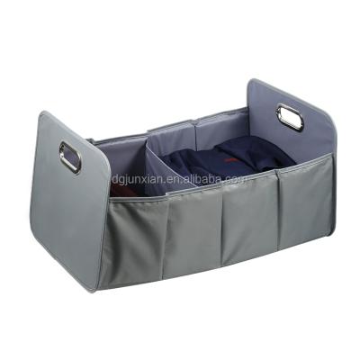 China Gray Car Trunk Organizer 2021 Viable For SUV Truck Auto Durable Folding Cargo Storage for sale