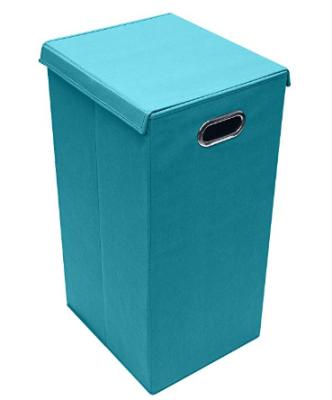 China Aqua Home Sustainable Organization Collapsible Nonwoven Canvas Laundry Hamper Simple Storage for sale