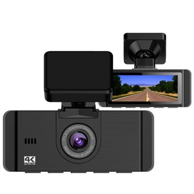 China NIGHT VISION 3840 x 2160P Parking Monitor 3 Inch Dual LCD Night Vision 4K Dash Cam Front And Rear Wifi Gps Car Dash Cam for sale