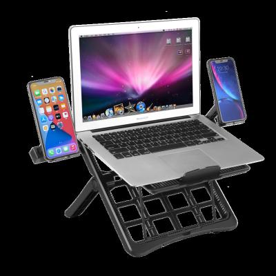 China JCX/New Adjustable Portable Design Ergonomic Foldable Portable Vertical Laptop Stand For Bed Table Desk Laptop Stand With Phone Holder for sale