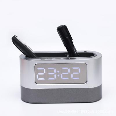 China JCX/Business Calendars Style Digital Clock Pen Holder LED Calendar Temperature Display Table Multifunctional Desk Organizer Pen Holder for sale