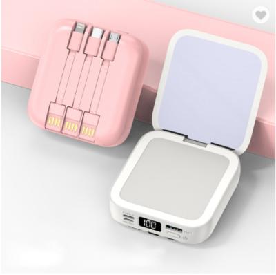 China Fast Charging Support Makeup Mirror Power Bank 10000mAh 20000mAh 5000mAh Capacity Gift OEM Customization Powerbank for sale