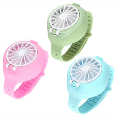 China JCX/Kids Gift USB Rechargeable Outdoor Portable Air Cooling Fan Wearable Bracelet Watch Fans USB Fan for sale