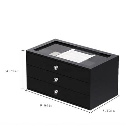 China Custom Clear Acrylic Top Drawer Jewelery Storage Box Sales Acrylic Jewelry Organizer for sale