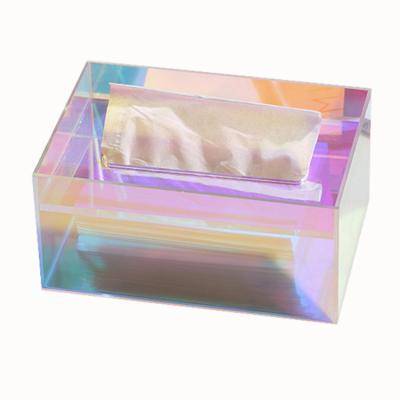 China Modern Household Acrylic Nordic Lightweight Creative Storage Box Tissue Box Living Room Table Paper Drawing Decorations for sale