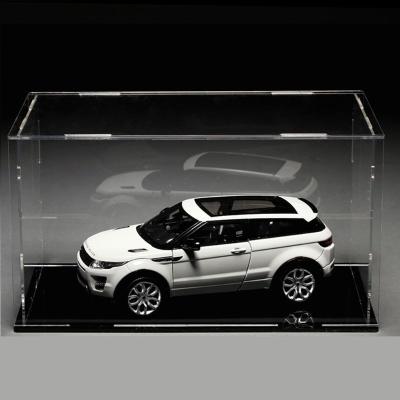 China Founder and Display Portable Acrylic Clear Show Case for 1/18 Diecast Toy Car Model Figure Storage Box Premium Quality Black Base Dustproof for sale