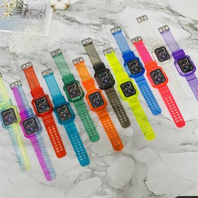 China Silicone For iWatch Band Silicone Apple Watch Strap Transparent Watch Band For Apple Watch Series 5/4/3/2/1 for sale