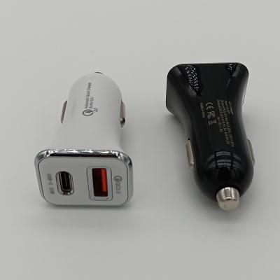 China Fast Charging Type C Mobile Phone USB Car Adapter Quick Charging Mobile Phone QC3.0 Palladium Charger for sale