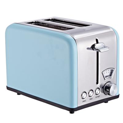 China Household Two Slots Light Blue Color Intelligent Toaster Oven Breakfast Machine Electric Toaster for sale