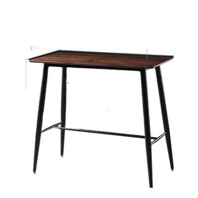 China Modern Good Quality Restaurant Bar Counter Table Wrought Iron Wooden Bar Counter Table for sale