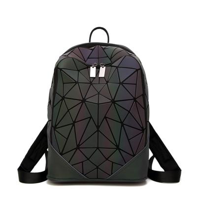 China Other Scrub Geometry College Backpack Large Capacity Splicing Travel Backpack Women for sale