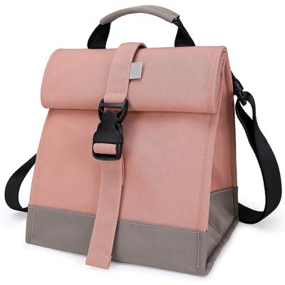 China Functional Custom Roll Top Lunch Box Tote Bag For Women Men Adults And Teens Insulated Lunch Bag for sale