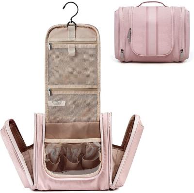 China New Custom Fashion Style Waterproof Foldable Ladies Travel Toiletry Bag Cosmetic Bag Women Hanging With Hook for sale