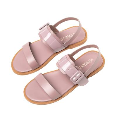 China Retro Rome Slippers Toe Sandals Beach Thick Bottom Open Slip Fashion Trend Summer Women Casual Shoes Over Buckle Design Sandals Size 35-43 for sale