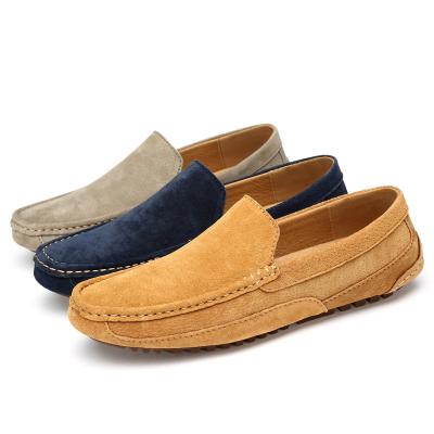 China Luxury Fashion Trend Suede Leather Man Loafers Casual Shoes For Men Boat Shoes Handmade Male Slipon Workout Shoes Male Loafers for sale