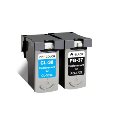 China COMPATIBLE Remanufactured ink cartridges for Canon PG-37 CL-38 Pixma iP1800 iP1900 iP2500 iP2600 MP140 MP190 for sale