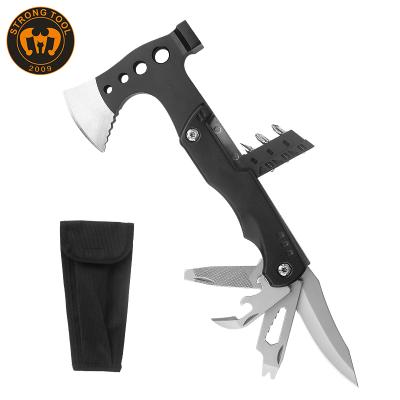 China Outdoor Black Innovative Multi Tool Ax Outdoor Camping Survival Tool Hammer for sale