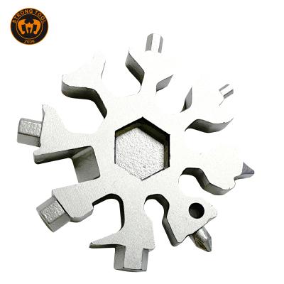 China Household Tool Amazon Hot Sale 18 In 1 Stainless Steel EDC Key Chain Snowflake Key Multi Tool Snowflake Multi Tool for sale