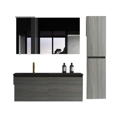 China Modern Luxury Marble Solid Wood Cabinet Mirror+basin+61 inch Washroom Bathroom Vanity Cabinet for sale