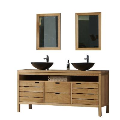 China Customized Modern Simple Design Wall Mounted Makeup Basin In Unit Bathroom Cabinet Vanity for sale