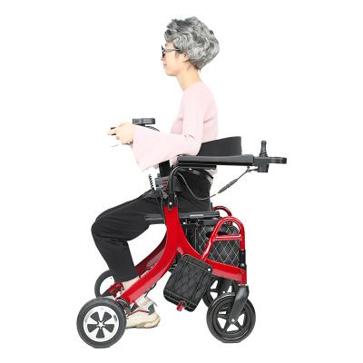 China Electric Power Assist and Resistance Mobility Walker Rollator Scooter 4 Wheel Foldable for sale